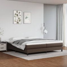 Greatstore Box spring postel hnědá 200 x 200 cm umělá kůže