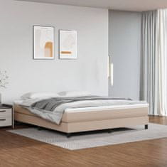 Vidaxl Box spring postel cappuccino 160 x 200 cm umělá kůže