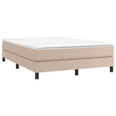 Vidaxl Box spring postel cappuccino 140 x 200 cm umělá kůže