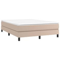 Vidaxl Box spring postel cappuccino 140 x 190 cm umělá kůže