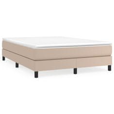 Vidaxl Box spring postel cappuccino 140 x 190 cm umělá kůže