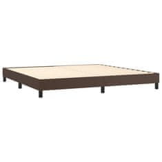 Greatstore Box spring postel hnědá 200 x 200 cm umělá kůže