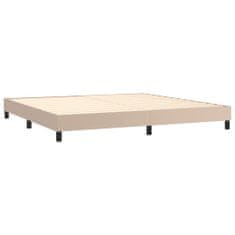 Vidaxl Box spring postel cappuccino 200 x 200 cm umělá kůže