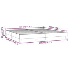 Vidaxl Box spring postel cappuccino 200 x 200 cm umělá kůže