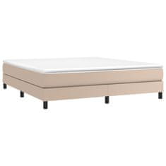 Vidaxl Box spring postel cappuccino 160 x 200 cm umělá kůže