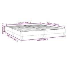 Vidaxl Box spring postel cappuccino 160 x 200 cm umělá kůže