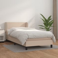 Greatstore Box spring postel s matrací cappuccino 100x200 cm umělá kůže