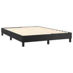 Greatstore Box spring postel s matrací černá 140 x 190 cm umělá kůže