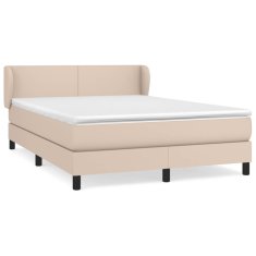 Greatstore Box spring postel s matrací cappuccino 140x190 cm umělá kůže