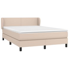 Greatstore Box spring postel s matrací cappuccino 140x190 cm umělá kůže