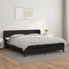 Vidaxl Box spring postel s matrací černá 180x200 cm umělá kůže