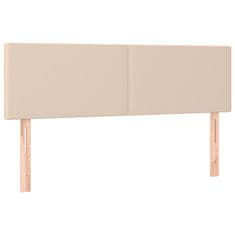 Vidaxl Box spring postel s matrací cappuccino 140x190 cm umělá kůže