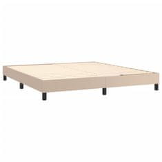 Greatstore Box spring postel s matrací cappuccino 160x200 cm umělá kůže