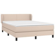 Greatstore Box spring postel s matrací cappuccino 140x200 cm umělá kůže