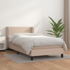 Greatstore Box spring postel s matrací cappuccino 90x190 cm umělá kůže