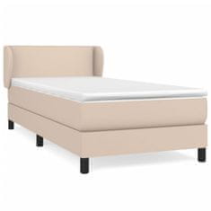 Greatstore Box spring postel s matrací cappuccino 90x190 cm umělá kůže