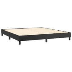 Greatstore Box spring postel s matrací černá 160x200 cm umělá kůže