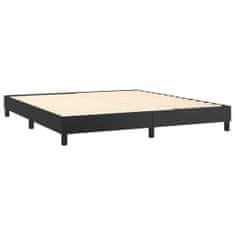 Greatstore Box spring postel s matrací černá 180x200 cm umělá kůže