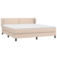 Greatstore Box spring postel s matrací cappuccino 160x200 cm umělá kůže