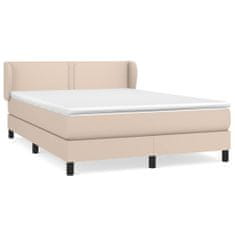 Greatstore Box spring postel s matrací cappuccino 140x190 cm umělá kůže