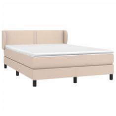 Greatstore Box spring postel s matrací cappuccino 140x190 cm umělá kůže