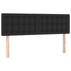 Greatstore Box spring postel s matrací černá 140 x 190 cm umělá kůže