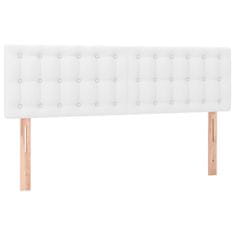 Greatstore Box spring postel s matrací bílá 140 x 190 cm umělá kůže