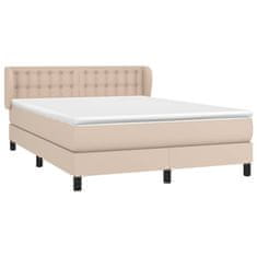 Greatstore Box spring postel s matrací cappuccino 140x190 cm umělá kůže