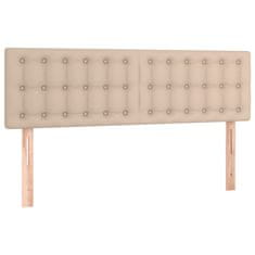 Greatstore Box spring postel s matrací cappuccino 140x190 cm umělá kůže