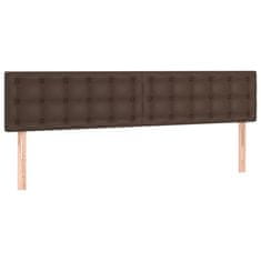 Greatstore Box spring postel s matrací hnědá 180x200 cm umělá kůže