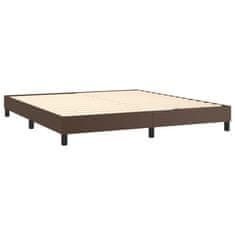 Greatstore Box spring postel s matrací hnědá 160x200 cm umělá kůže