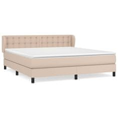 Greatstore Box spring postel s matrací cappuccino 180 x 200 cm umělá kůže