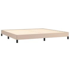 Greatstore Box spring postel s matrací cappuccino 200 x 200 cm umělá kůže