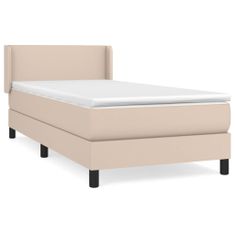 Greatstore Box spring postel s matrací cappuccino 100x200 cm umělá kůže