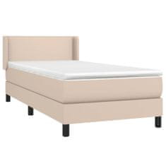 Greatstore Box spring postel s matrací cappuccino 100x200 cm umělá kůže