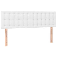 Greatstore Box spring postel s matrací bílá 140x200 cm umělá kůže