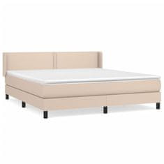 Greatstore Box spring postel s matrací cappuccino 160x200 cm umělá kůže