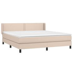 Greatstore Box spring postel s matrací cappuccino 160x200 cm umělá kůže