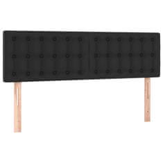 Greatstore Box spring postel s matrací černá 140 x 190 cm umělá kůže