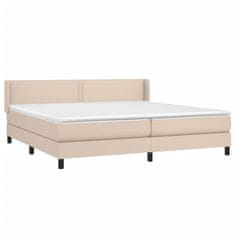 Greatstore Box spring postel s matrací cappuccino 200 x 200 cm umělá kůže