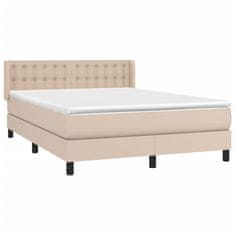 Greatstore Box spring postel s matrací cappuccino 140x190 cm umělá kůže