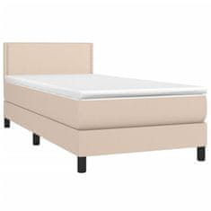 Petromila Box spring postel s matrací cappuccino 90x190 cm umělá kůže