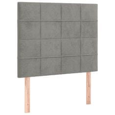 Petromila Box spring postel s matrací světle šedá 100x200 cm samet