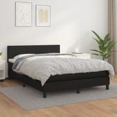 Petromila Box spring postel s matrací černá 140x200 cm umělá kůže