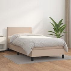 Petromila Box spring postel s matrací cappuccino 100x200 cm umělá kůže