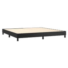 Greatstore Box spring postel s matrací černá 200x200 cm umělá kůže