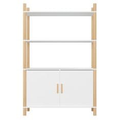 Greatstore Skříň highboard bílá 80x40x121 cm kompozitní dřevo