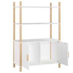 Greatstore Skříň highboard bílá 80x40x121 cm kompozitní dřevo