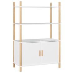 Greatstore Skříň highboard bílá 80x40x121 cm kompozitní dřevo