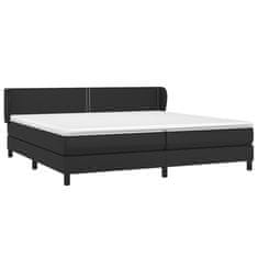 Greatstore Box spring postel s matrací černá 200x200 cm umělá kůže